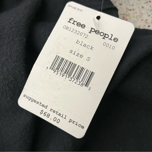 NWT We The Free Cozy Time Funnel Neck Women’s Pullover Sweatshirt Black Size S - Picture 6 of 6